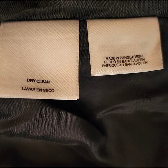 Anne Klein Blue Gray Black Striped Three-Quarter Sleeve Jacket Size Medium - Picture 7 of 7